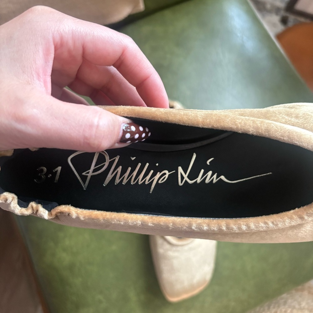 Phillip Lim 3.1 Stretch Back Ballet velvet gold Flats size 39 - Picture 8 of 12